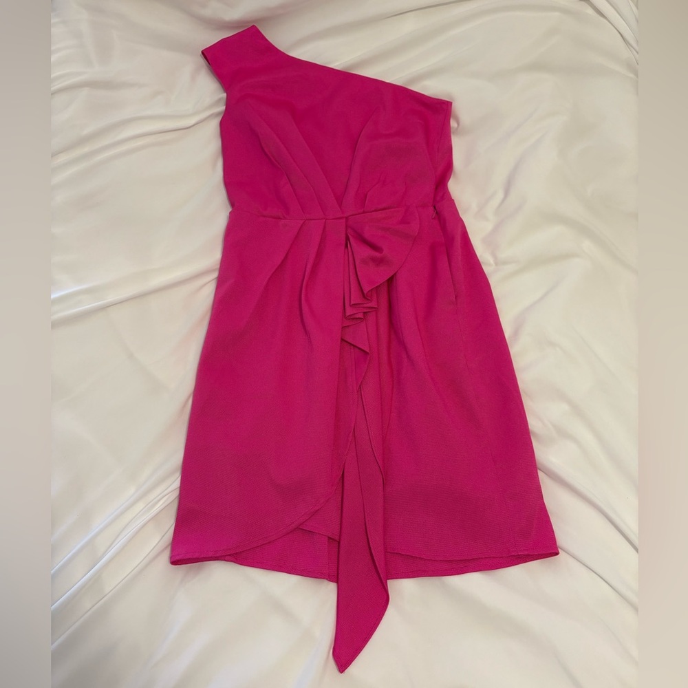 BCBGeneration Fuchsia One-Shoulder Dress